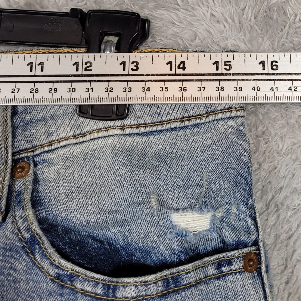 Levis‎ 512 Jeans Mens 31x30 Light Blue Distressed Slim Taper Denim